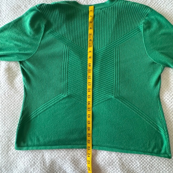 💙 89th + Madison Green Open Front Cardigan – XL – Ribbed Knit Office Basic - Picture 6 of 12